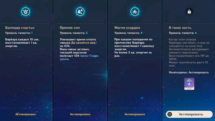 Таланты Барбары